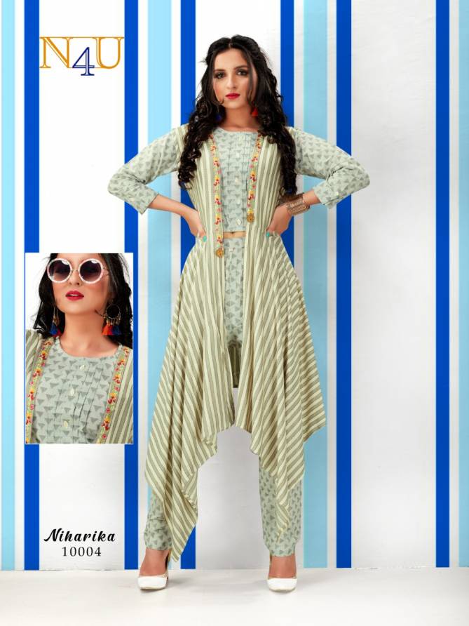 N4u Niharika Latest Fancy Designer  South Cotton Handloom Exclusive Fancy Kurti Collection